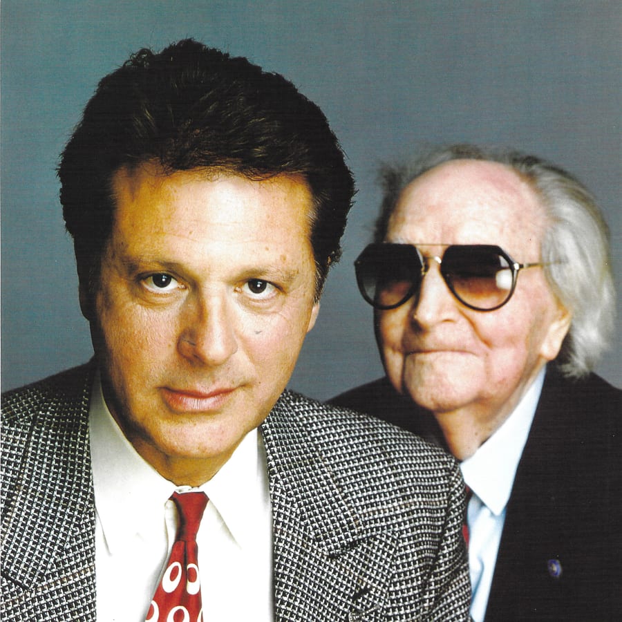 With Joaquin Rodrigo, Madrid, 1997. Photo by Javier Salas