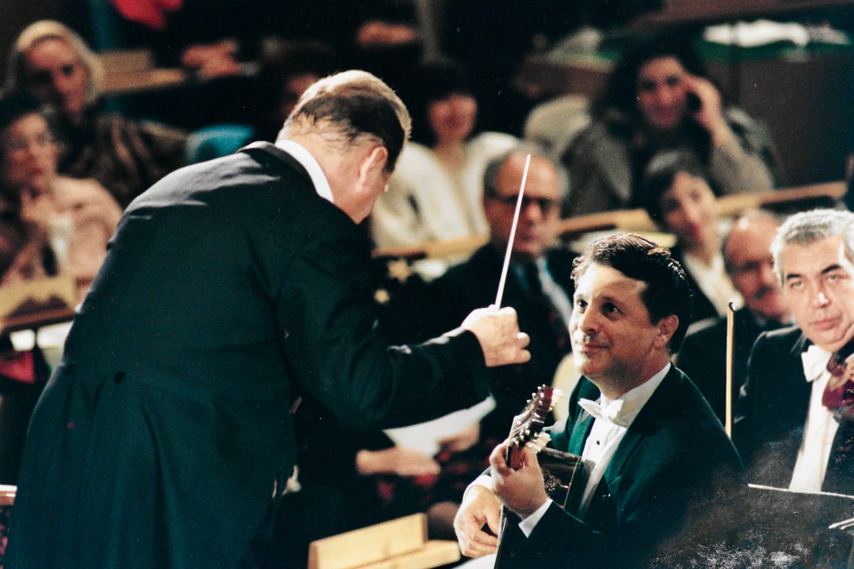 Performance in Honor of United Nations Day, October 1992, with conductor Rafael Frühbeck de Burgos and the Spanish National Orchestra