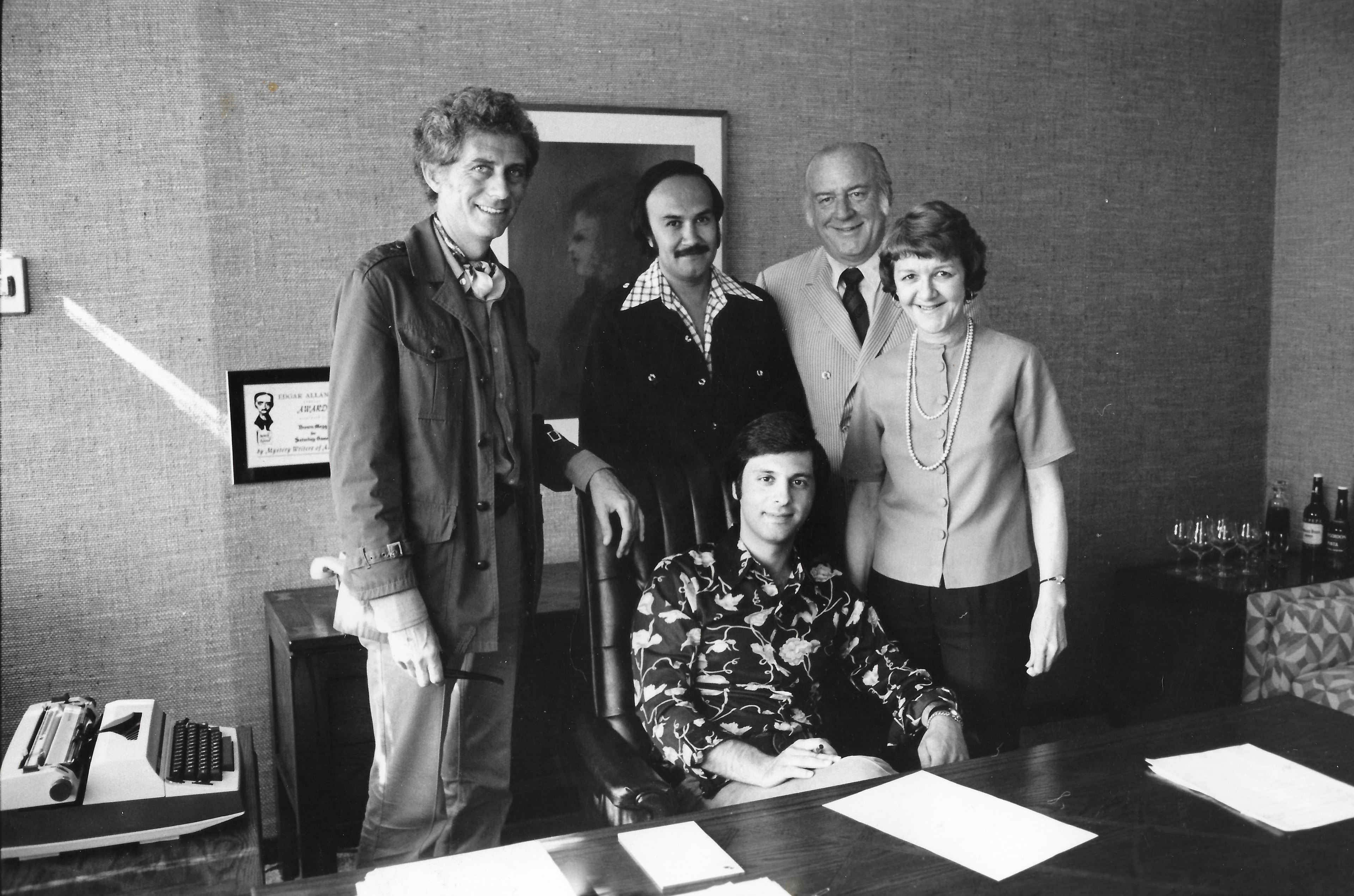 Contract signing with EMI at Capitol Records, 1975