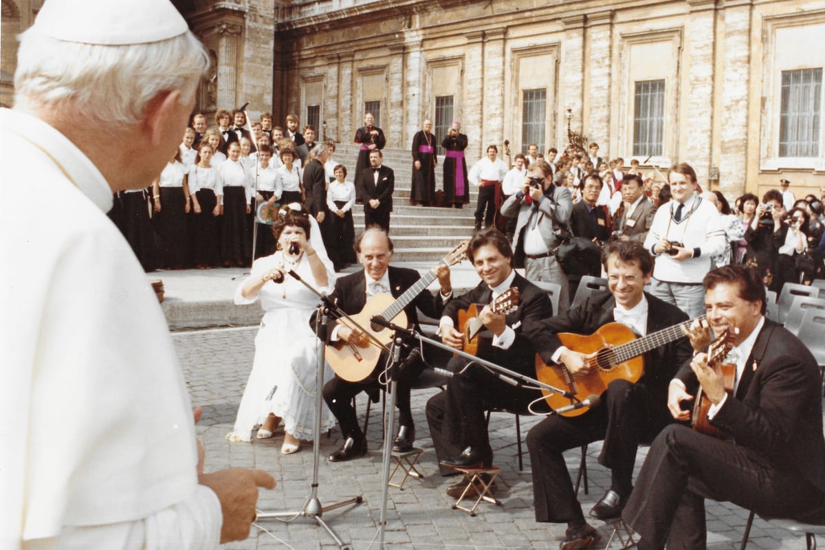 Performance at the Vatican for Pope John Paul II, 1983