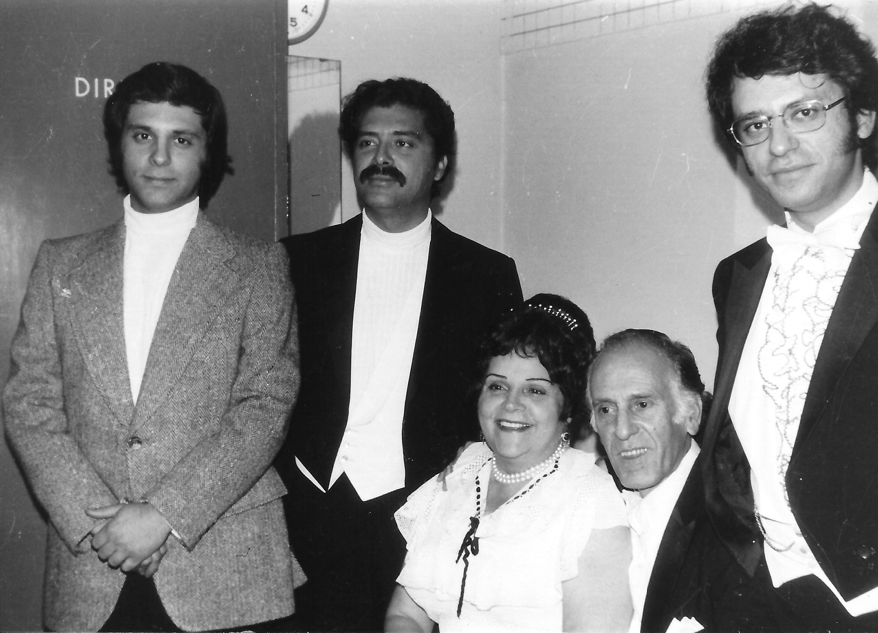 Los Romeros post concert, 1970s